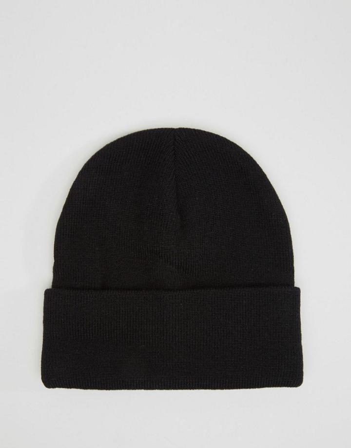 Asos Tall Beanie In Black - Black