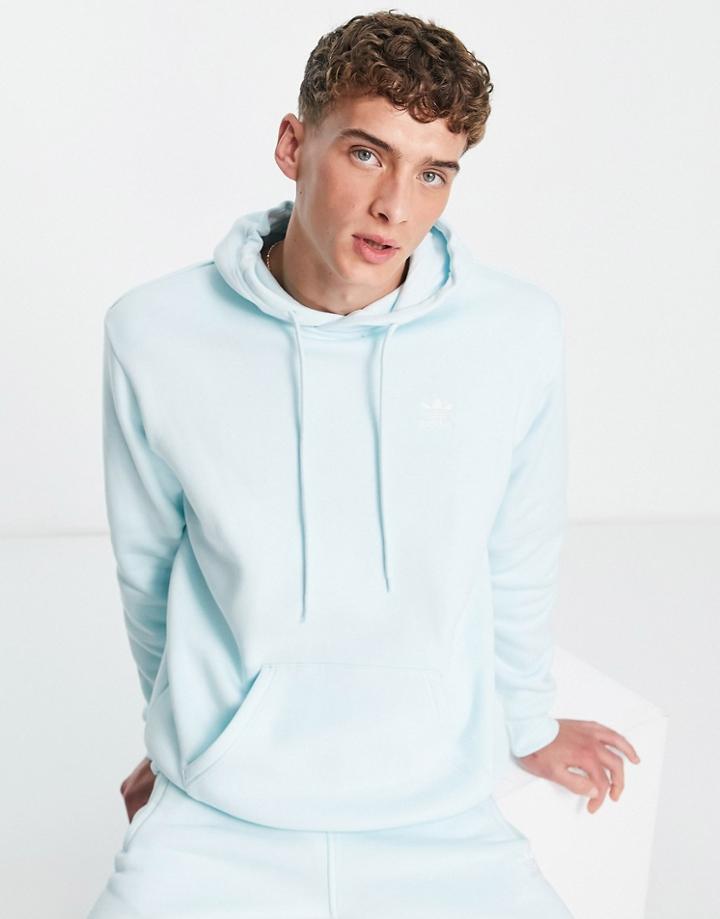 Adidas Originals Essentials Hoodie In Almost Blue