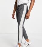 South Beach Recycled Polyamide Paneled Slim Fit Joggers In Gray