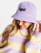 Asos Design Bratz Fluffy Bucket Hat In Lilac-purple