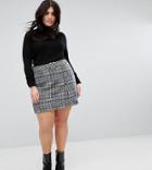 Asos Curve Check Mini Skirt With Pearl Trim - Multi