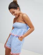 America & Beyond Beach Romper - Blue