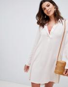 Rhythm Beach Shirt Cover Up In Blush - Stone