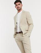 Asos Design Skinny Suit Jacket In Putty-neutral