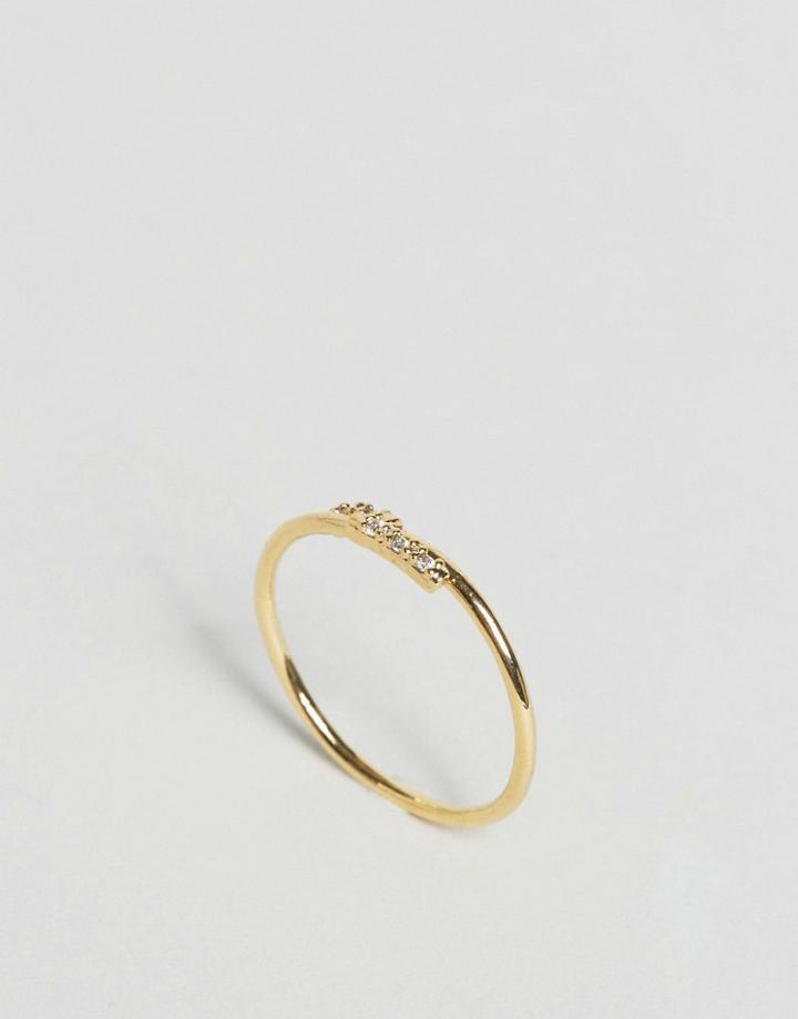 Orelia Crystal Wrapped Ring - Gold