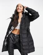 Brave Soul Arnina Padded Coat With Belt-black