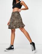 Na-kd Mini Skirt In Leopard Print-multi