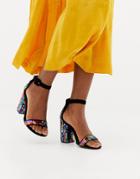 New Look Rainbow Sequin Heeled Sandal - Multi