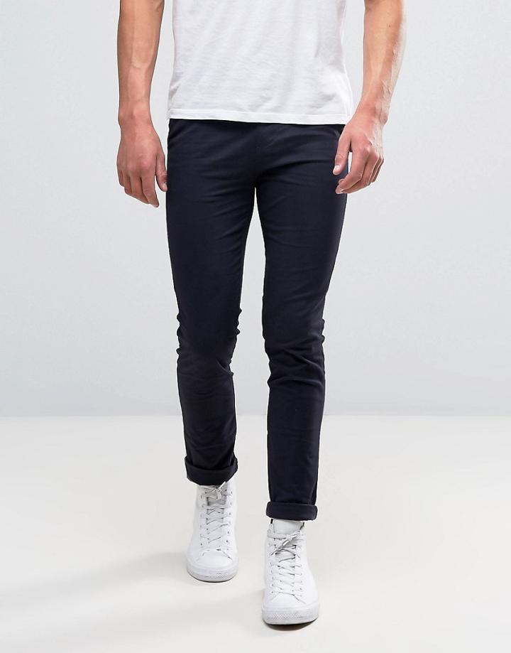 New Look Skinny Chinos In Navy - Navy