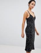 Bec & Bridge Star Print Cami Midi Dress - Black