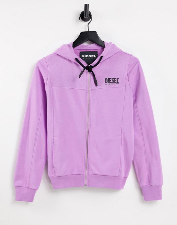 Diesel Victorial Zip Up Sweat In Purple - Part Of A Set