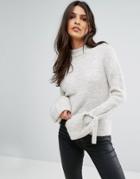 Vero Moda Tie Sleeve Sweater - Gray