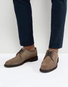 Selected Homme Suede Brogue Shoes - Gray