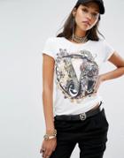 Versace Jeans Leopard Logo T-shirt - White