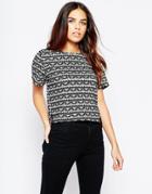 Wal G Shell Top In Geo Print - Multi