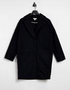 Topshop Tailored Coat In Black