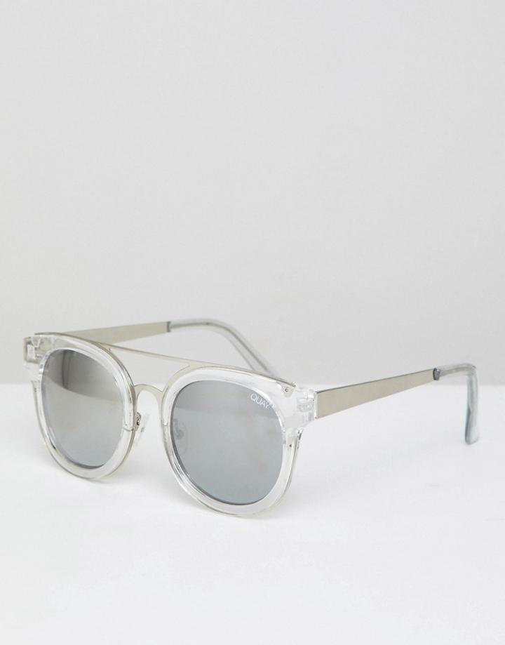 Quay Australia Brooklyn Brow Bar Sunglasses - Clear