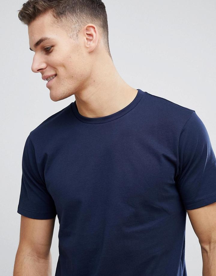 Next Crew Neck T-shirt In Navy - Navy