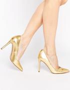 Asos Pacey Pointed High Heels - Gold