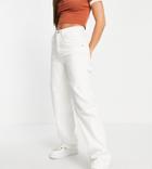 Asos Design Tall Oversized Skater Jean In Off White With Cargo Styling