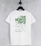 The North Face Mountain Outline T-shirt In White Exclusive At Asos