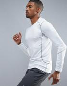 New Look Sport Long Sleeve Running Top In White - White