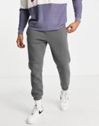 Asos Design Tapered Sweatpants With Seam Details In Gray-blue