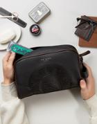 Ted Baker Leather Toiletry Bag In Black - Black