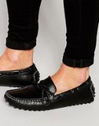 Bellfield Driving Loafers In Black Leather - Black