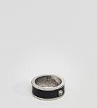 Reclaimed Vintage Inspired Leather Skull Band Ring Exclusive To Asos - Black