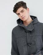 Mango Man Wool Mix Duffle Coat In Gray - Gray