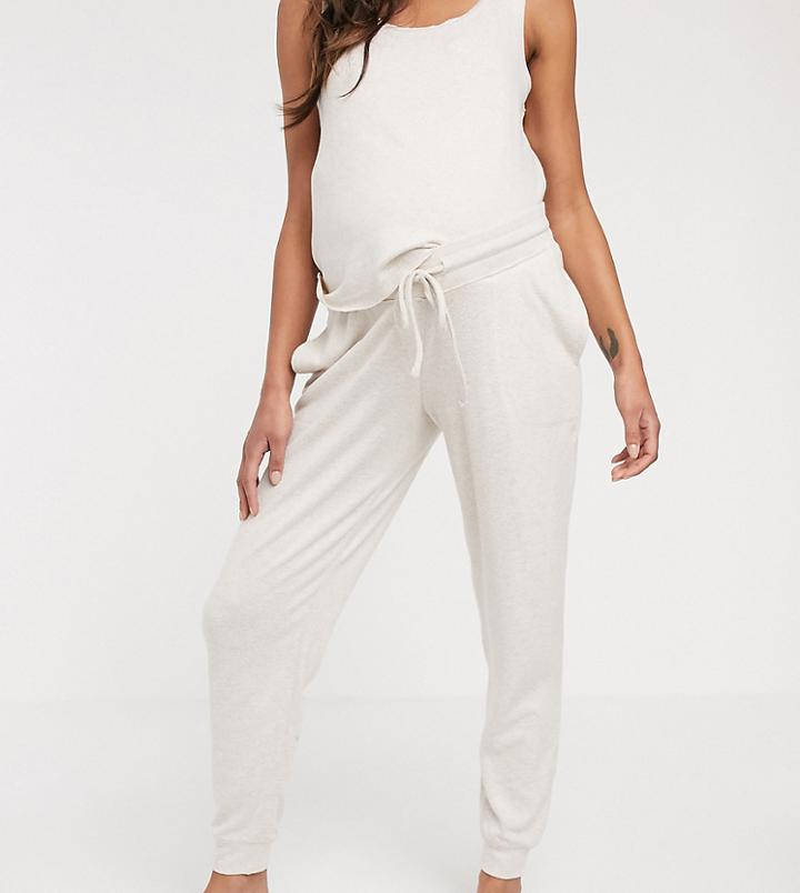 Asos Design Maternity Lounge Super Soft Brushed Jogger-beige