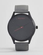 Bellfield Watch With Gray Strap And Black Dial - Gray