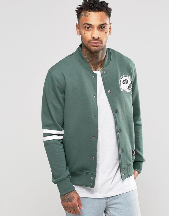 Majestic Brooklyn Letterman Jacket - Green
