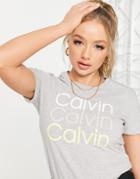 Calvin Klein Performance Logo Front T-shirt In White