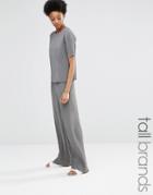 Adpt Tall Pleated Wide Leg Pant - Gray