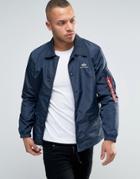 Alpha Industries Coach Jacket In Navy - Navy
