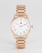 Tommy Hilfiger Casey Watch In Rose Gold - Gold
