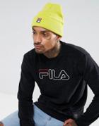Fila Beanie With Small Box Logo In Yellow - Yellow