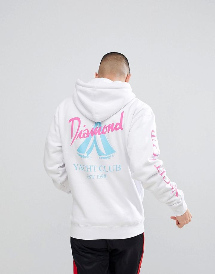 Diamond Supply Voyage Hoodie In White - White
