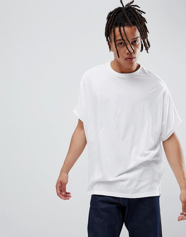 Asos Design Extreme Oversized T-shirt In White - White