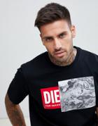 Diesel T-just-xh Dinosaur Logo T-shirt - Black
