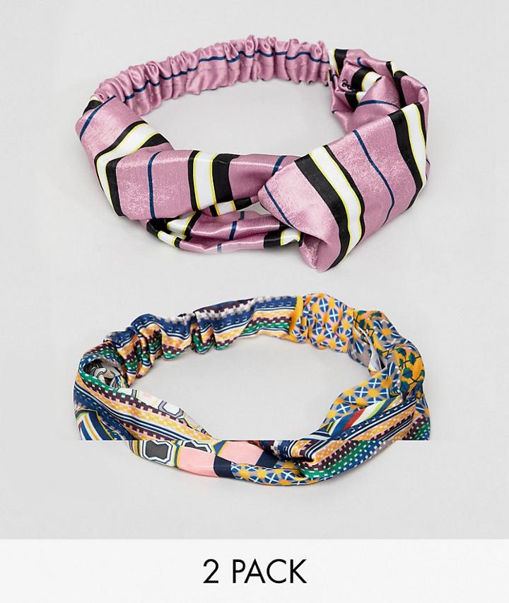 New Look 2 Pack Printed Turban - Multi