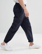 Selected Homme+ Tapered Pants With Cropped Leg - Navy