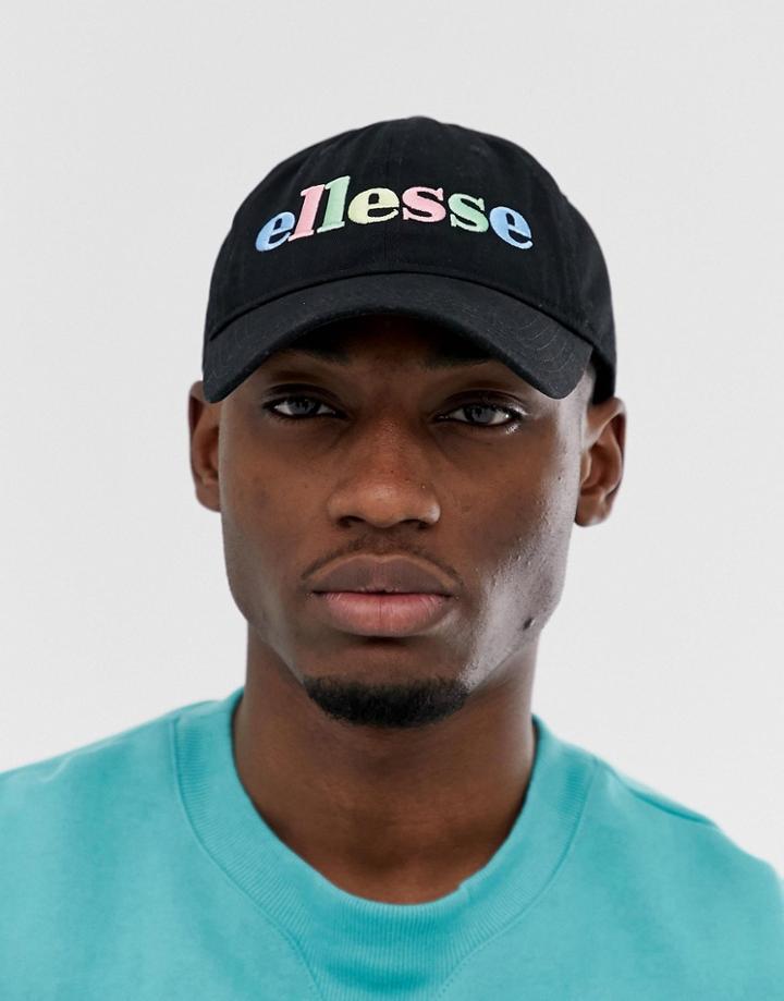 Ellesse Rimini Cap With Embroidered Logo In Black - Black
