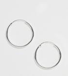 Kingsley Ryan Exclusive Sterling Silver Chunky Tube Hoop 40mm Earrings - Silver