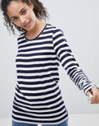 Bellfield Sebra Stripe Long Sleeved T-shirt - Multi