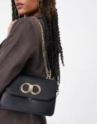 Aldo Adiari Crossbody Bag With Gold Hardware And Chain In Black