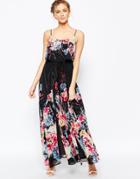 Coast Costa Rica Maxi Dress In Dark Floral - Multi
