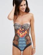 Maaji Cut Out Back Swimsuit - Multi